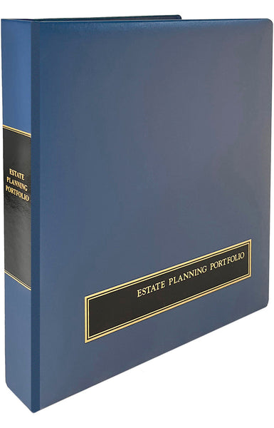 1" Blue Straight-D ring Estate Planning Portfolio ($22.47 ea., sold in cases of 6)
