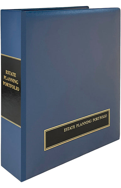 1.5" Blue Straight-D ring Estate Planning Portfolio ($20.37 ea., sold in cases of 6)