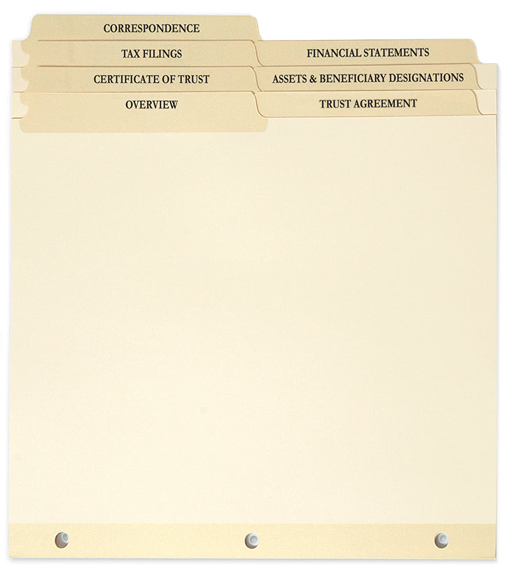Retirement Trust Set of 7 (3.31 ea., sold in cases of 6) Lee Printing Services Binders