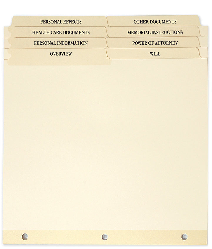 Will Tabs Set of 8 (3.55 ea., sold in cases of 6) Lee Printing Services Binders