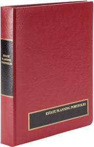 1" Burgundy Straight-D ring Estate Planning Portfolio ($19.99 ea., sold in cases of 6)