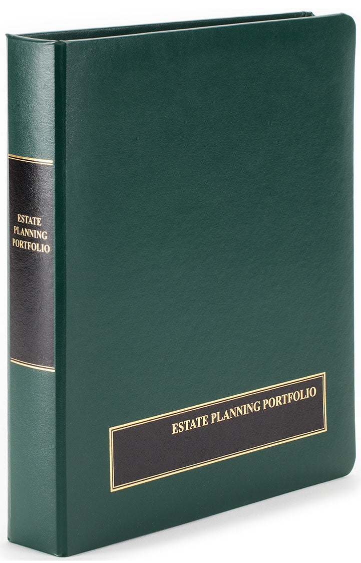 1" Green StraightD ring Estate Planning Portfolio (22.47 ea., sold i Lee Printing Services