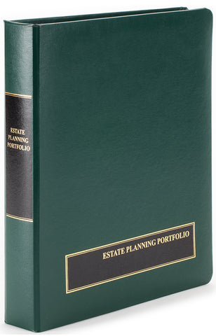 1" Green Straight-D ring Estate Planning Portfolio ($19.99 ea., sold in cases of 6)