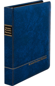 1" Blue Angle-D ring Business Planning Portfolio ($16.99 ea., sold in cases of 6)