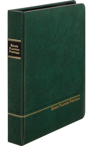 1" Green Angle-D ring Estate Planning Portfolio ($16.99 ea., sold in cases of 6)