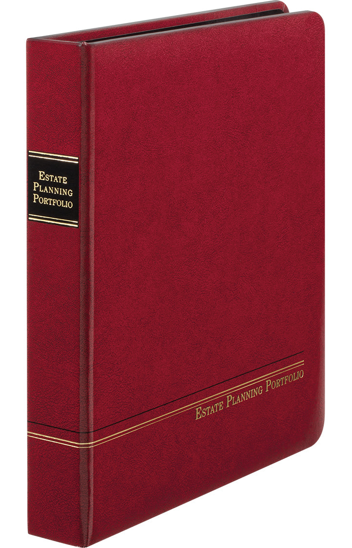 1" Red Angle-D ring Estate Planning Portfolio ($16.99 ea., sold in cases of 6)