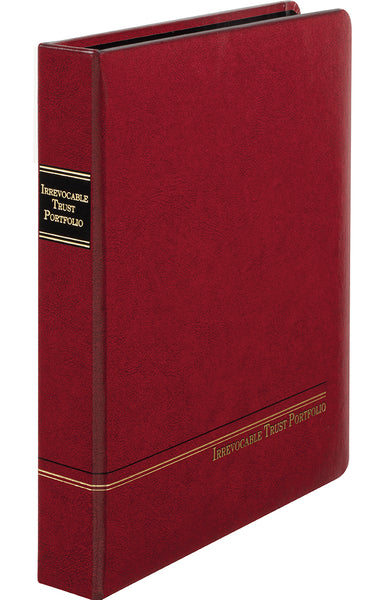 1" Red Irrevocable Trust Angle-D ring Portfolio ($16.99 ea., sold in cases of 6)