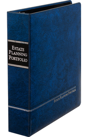 1.5" Blue Angle-D ring Estate Planning Portfolio ($19.38 ea., sold in cases of 6)
