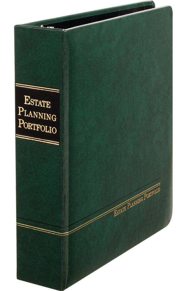 1.5" Green Angle-D ring Estate Planning Portfolio ($19.38 ea., sold in cases of 6)