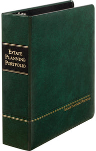2" Green Angle-D ring Estate Planning Portfolio ($20.75 ea., sold in cases of 6)
