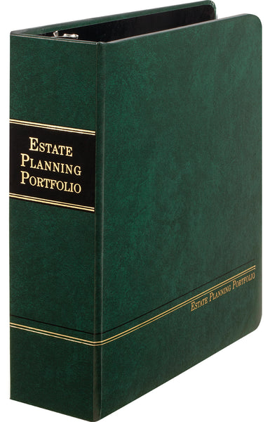 2.5" Green Angle-D ring Estate Planning Portfolio ($21.73 ea., sold in cases of 6)
