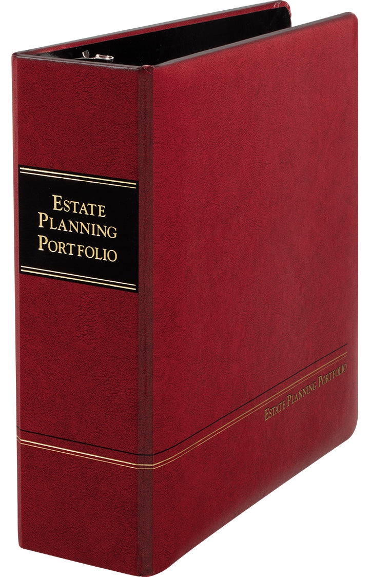 2.5" Red Angle-D ring Estate Planning Portfolio ($21.73 ea., sold in cases of 6)