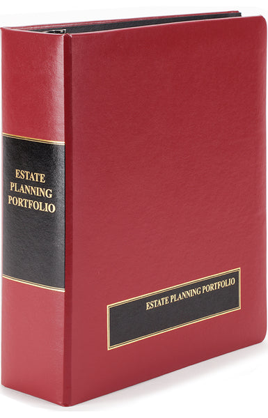 2" Burgundy Straight-D ring Estate Planning Portfolio ($24.16 ea., sold in cases of 6)