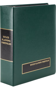 2" Green Straight-D ring Estate Planning Portfolio ($24.16 ea., sold in cases of 6)