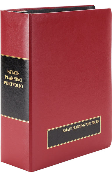 2.5" Burgundy Straight-D ring Estate Planning Portfolio ($25.18 ea., sold in cases of 6)