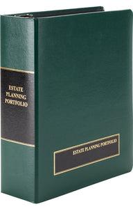 2.5" Green Straight-D ring Estate Planning Portfolio ($25.18 ea., sold in cases of 6)