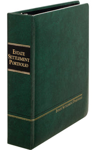 Green 1.5" Angle-D ring Estate Settlement Portfolio ($19.38 ea., sold in cases of 6)