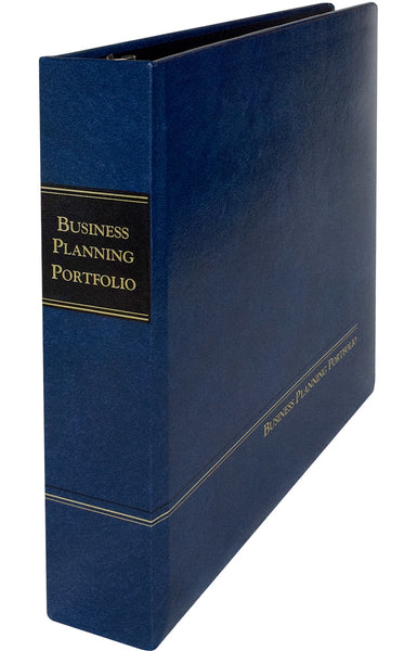1.5" Blue Angle-D ring Business Planning Portfolio ($19.38 ea., sold in cases of 6)